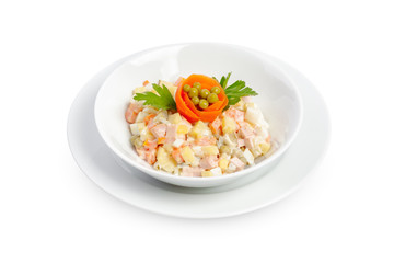 salad isolated on white background.