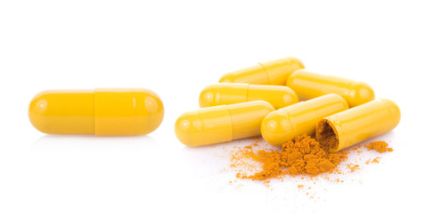 pills capsules isolated on white background