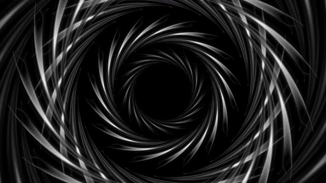Dark black sci-fi technology swirl shapes motion background. Video animation Ultra HD 4K 3840x2160