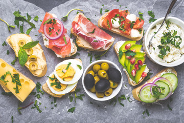 Sandwiches set background