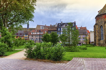 Fototapeta na wymiar Houses in Colmar, Alsace, France