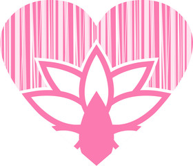 Lotus Flower Valentine Heart
