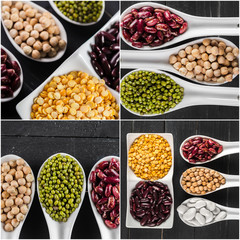 background from many beans