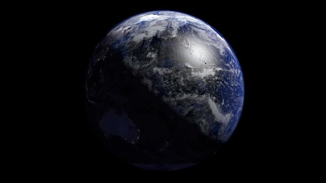 Day and Night on Planet Earth in 4k,  Loopable  3D Rendering, (Elements of this images by NASA)