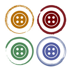 Pinselstrich Icon Set - Knöpfe - Schneider