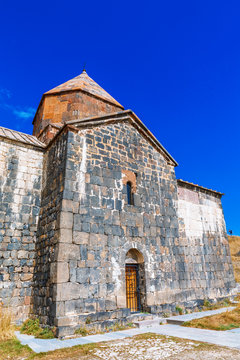 Scenic view of an old Sevanavank church in Sevan, Armenia