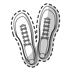 sneaker shoes icon image vector illustration design 