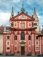 Fototapeta na wymiar St. George's Basilica at Prague Castle in Prague