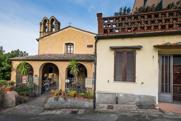 Fototapeta na wymiar Castagneto Carducci, Leghorn, Italy - Church of the Madonna del Carmine