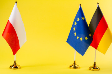 Poland, Eu and Germany flag