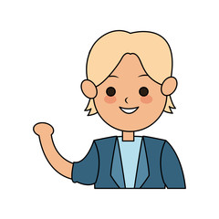 young man cute cartoon icon image vector illustration design 
