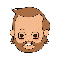 middle age man cute cartoon icon image vector illustration design 