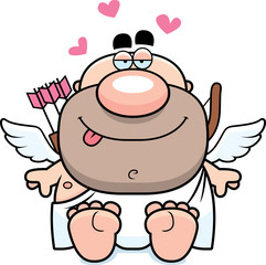 Cartoon Cupid Sitting