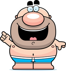 Cartoon Man in Swimsuit Idea