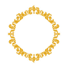 Elegant Circular Classic Decorative Floral Ornamental Vintage Swirl Acanthus Frame 