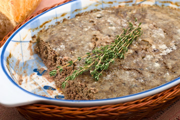 Chicken pate with meat and liver