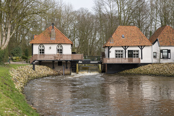 Fototapeta na wymiar Water mill called Den Helder in Winterswijk in the Netherlands.