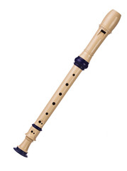 Isolated flute on white background