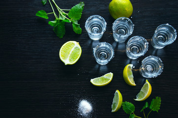 Silver tequila - Traditional Mexican drink