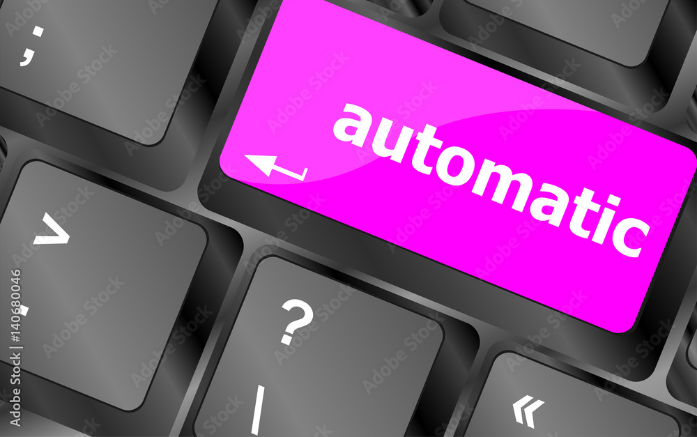 Poster automatic button on computer keyboard key