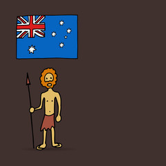 Australian and flag