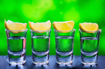 Silver tequila - Traditional Mexican drink