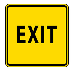 Exit sign. Traffic sign. Vector illustration.