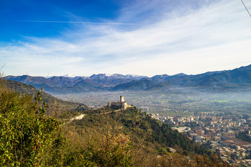 Fototapeta premium Panorama of the city of Cassino, Italy.