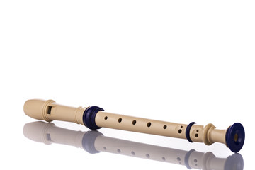  Isolated flute on white background