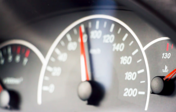 Blurred photo of the speedometer for the background