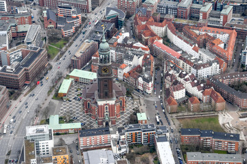 The north of Germany and Hamburg from above