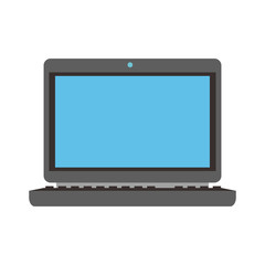 laptop computer icon over white background. colorful design. vector illustration