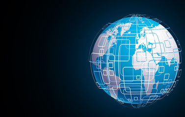 Vector modern techology concept background.