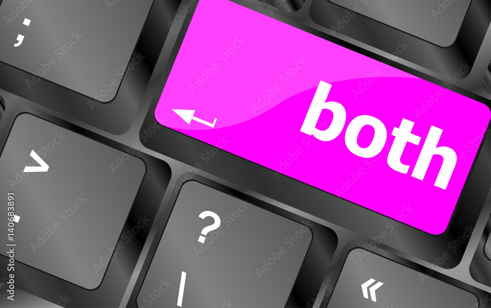Poster border button on computer pc keyboard key