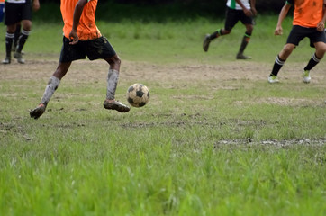 Fototapeta premium playing soccer
