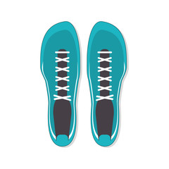 sport shoes icon over white background. colorful design. vector illustration
