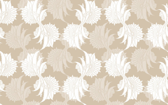 Classic floral damask seamless pattern