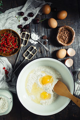 Cooking and mixing of all products for baking