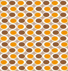Fun pattern with orange and brown circles