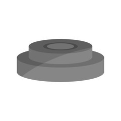 dumbbell icon over white background. vector illustration