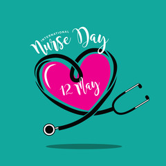 International Nurse Day design.  EPS 10 vector. - 140687081