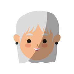 old woman cartoon icon over white background. colorful design. vector illustration