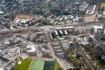 Fototapeta premium The north of Germany and Hamburg from above