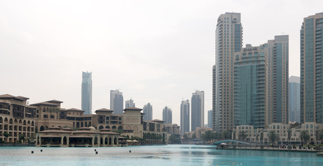 Obraz premium Downtown Dubai, panoramic view of the modern city centre
