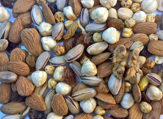 Nuts mixed, for backgrounds or textures