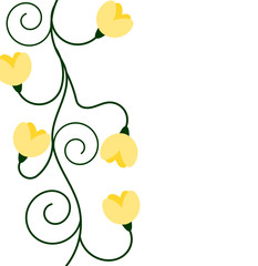 Vector Yellow Floral Background