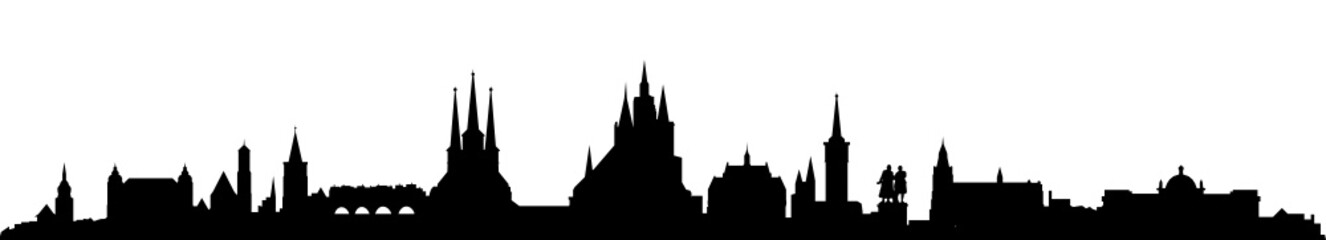 Fototapeta premium Skyline Erfurt
