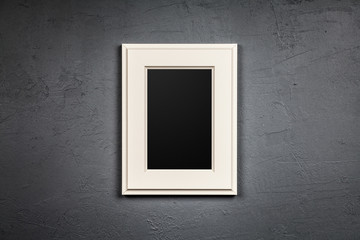 Picture frame on dark background