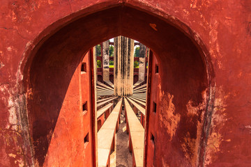 October 27, 2014: Detail of the Jantar Mantar Observatory in New Delhi, India