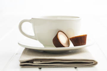 Sweet chocolate pralines.